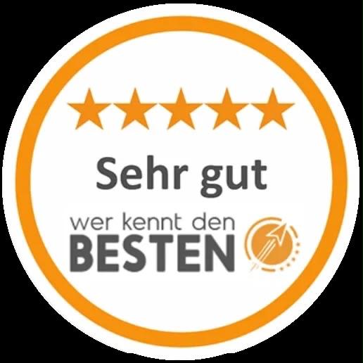 Auszeichnung Wer kennt den Besten: Sehr gut, fünf Sterne